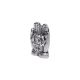 Brass Lord Ganesha Sitting On Hand Statue In Silver Finish 